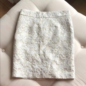 Cynthia Rowley cream color lace skirt